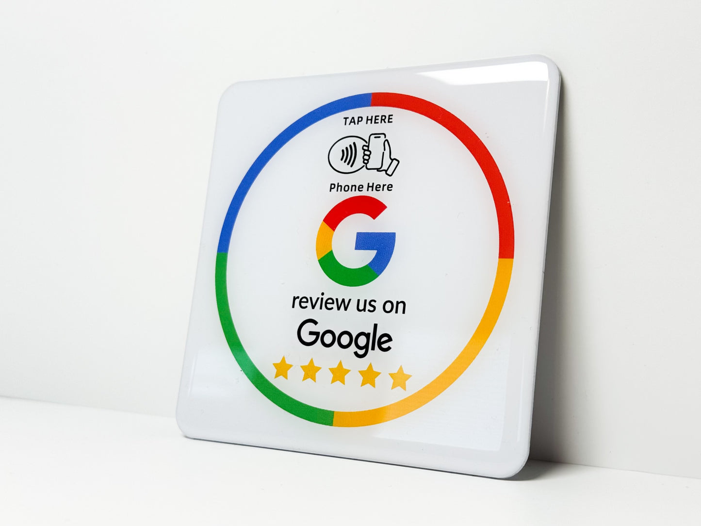 Google Review Card Sticker- Square/Black