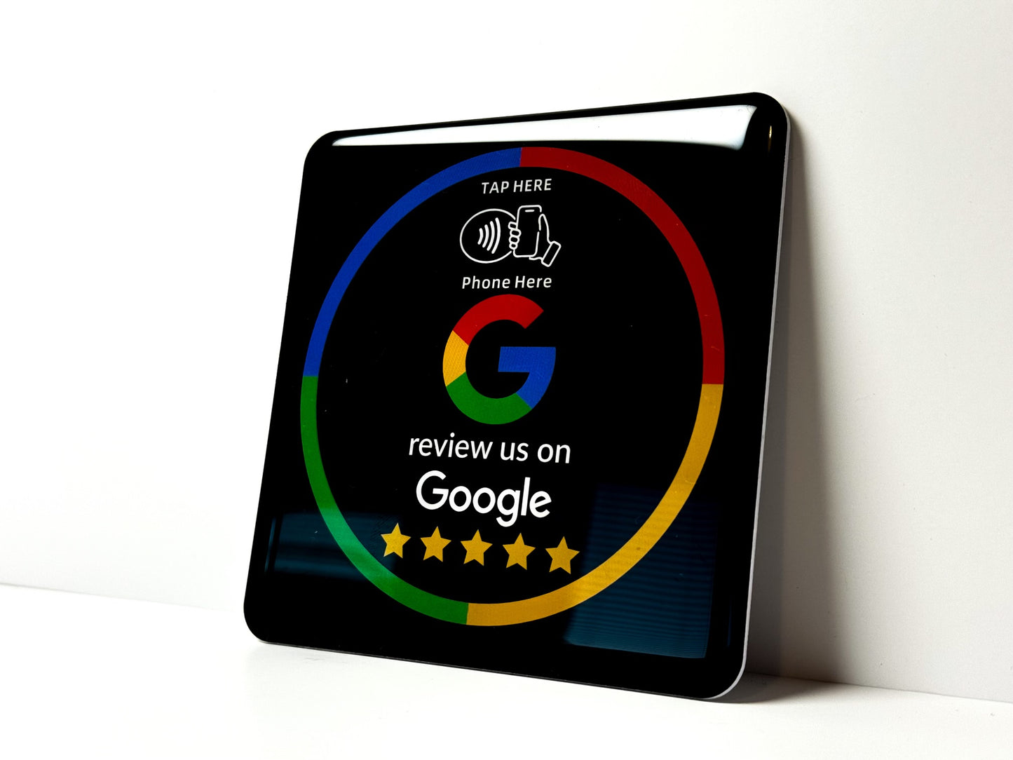 Google Review Card Sticker- Square/Black